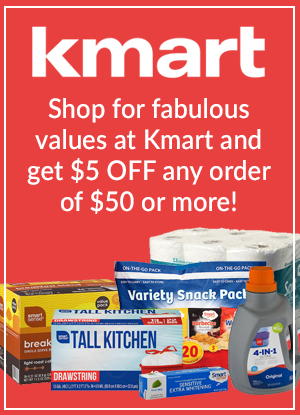 Kmart logo. Click to shop all the great deals.