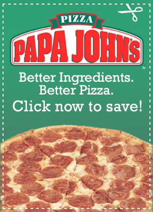 Papa John's slider banner. Click to shop deal.